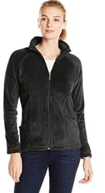 Jason Maxwell women’s fleece jacket black full zip cotton size large